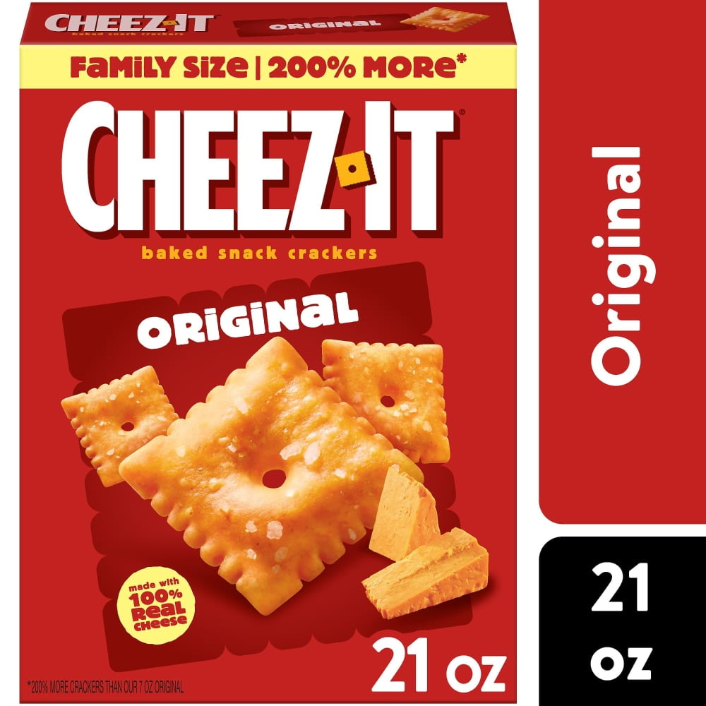 Pack of 2 Cheez-It Original Cheese Crackers, 21 oz (Package May Vary)