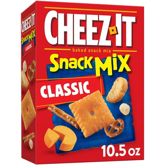 Cheez-It Snack Mix, Lunch Snacks, Cheese Snacks, Classic, 10.5Oz Box (1 Box) Packaging May Vary - Pack of 2