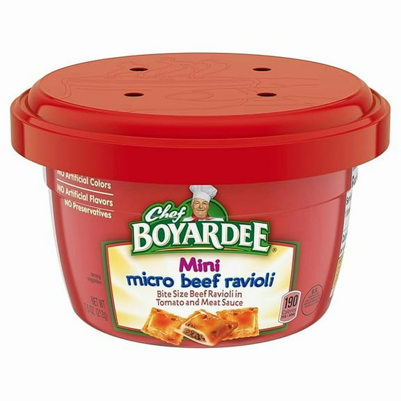 Pack of 2 Chef Boyardee Micro Mini Beef Ravioli, 7.5 oz