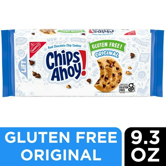 Pack of 2 Chips Ahoy! Original Crunchy Gluten Free Chocolate Chip Cookies, 9.31 oz (Package May Vary)