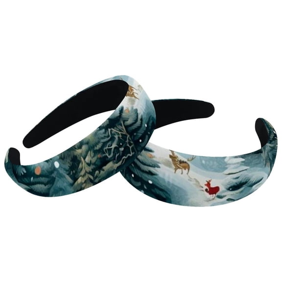 Pack of 2 Christmas Headbands for Washing Face or Facial, Skincare Makeup Headbands for Face Washing, Skin Treatment