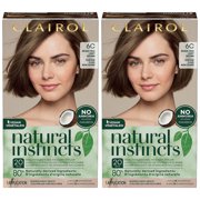 Pack of 2 Clairol Natural Instincts Semi-Permanent Hair Color, 6C Light Brown