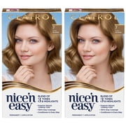 Pack of 2 Clairol Nicen Easy Permanent Hair Dye, 7 Dark Blonde Hair Color