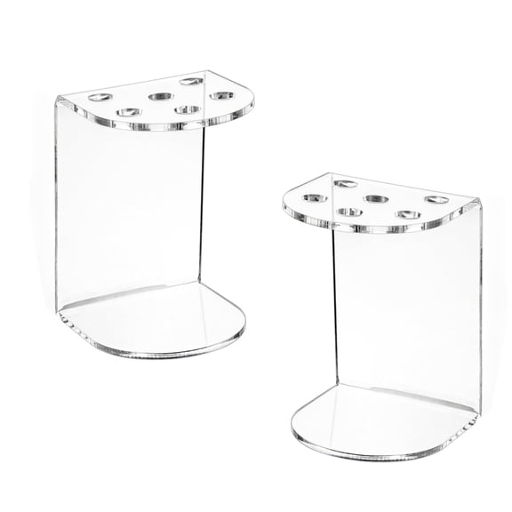 Pack of 2 Clear Acrylic 6 Hole Scissors Organizers Rack for Salon Tool Desktop Storage Hairdressing Accessories Holder