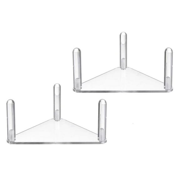 Pack of 2 Clear Acrylic Football Display Stands Secure Stable Holder for Sports Memorabilia Collection