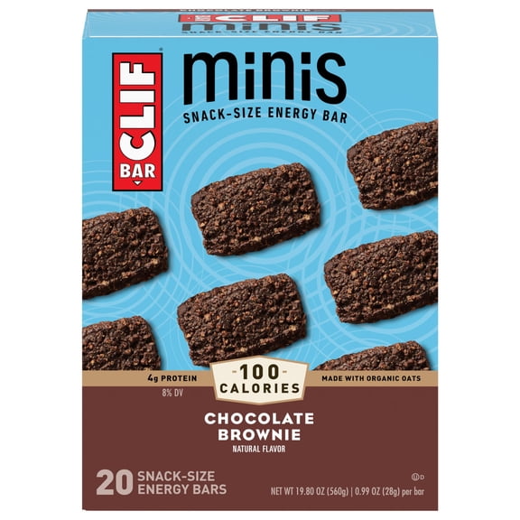 Pack of 2 - Clifbar Clif Bars Mini Chocolate Brownie, Box Of 20