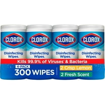 Clorox Disinfecting Wipes Value 4 Pack - Bleach Free Cleaning Wipes - 75 ct- Pack of 2