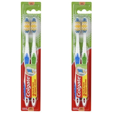 Pack of (2) Colgate Classic Clean Full Head Toothbrush, Soft, 2 Count