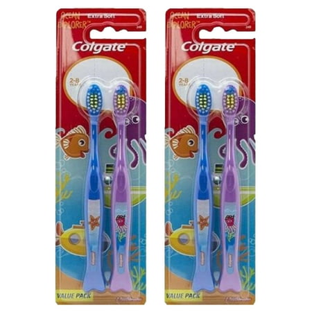 Pack of (2) Colgate Ocean Explorer Extra Soft Kids Toothbrush, 2 Count
