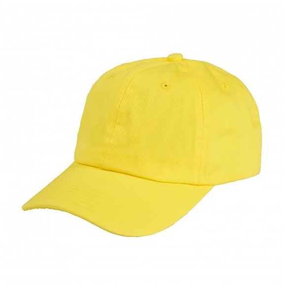 Pack of 2 Cotton Dad Hat Adjustable Cap (Yellow)