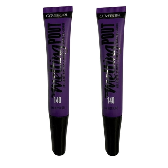 Pack of 2 CoverGirl Melting Pout Gel Liquid Lipstick, Gellie Jelly 140