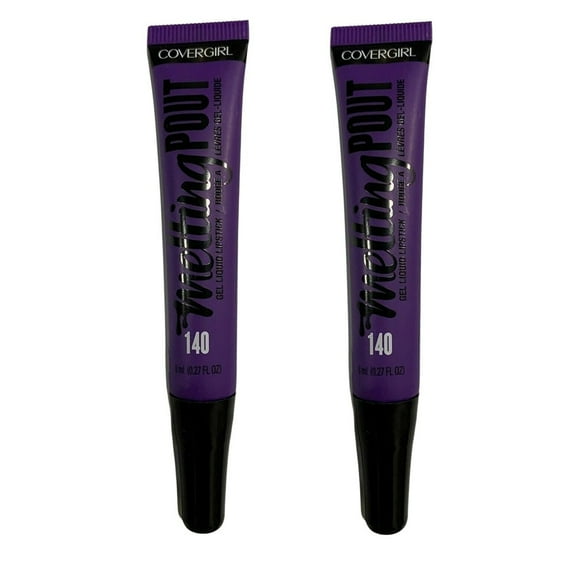 Pack of 2 CoverGirl Melting Pout Gel Liquid Lipstick, Gellie Jelly 140