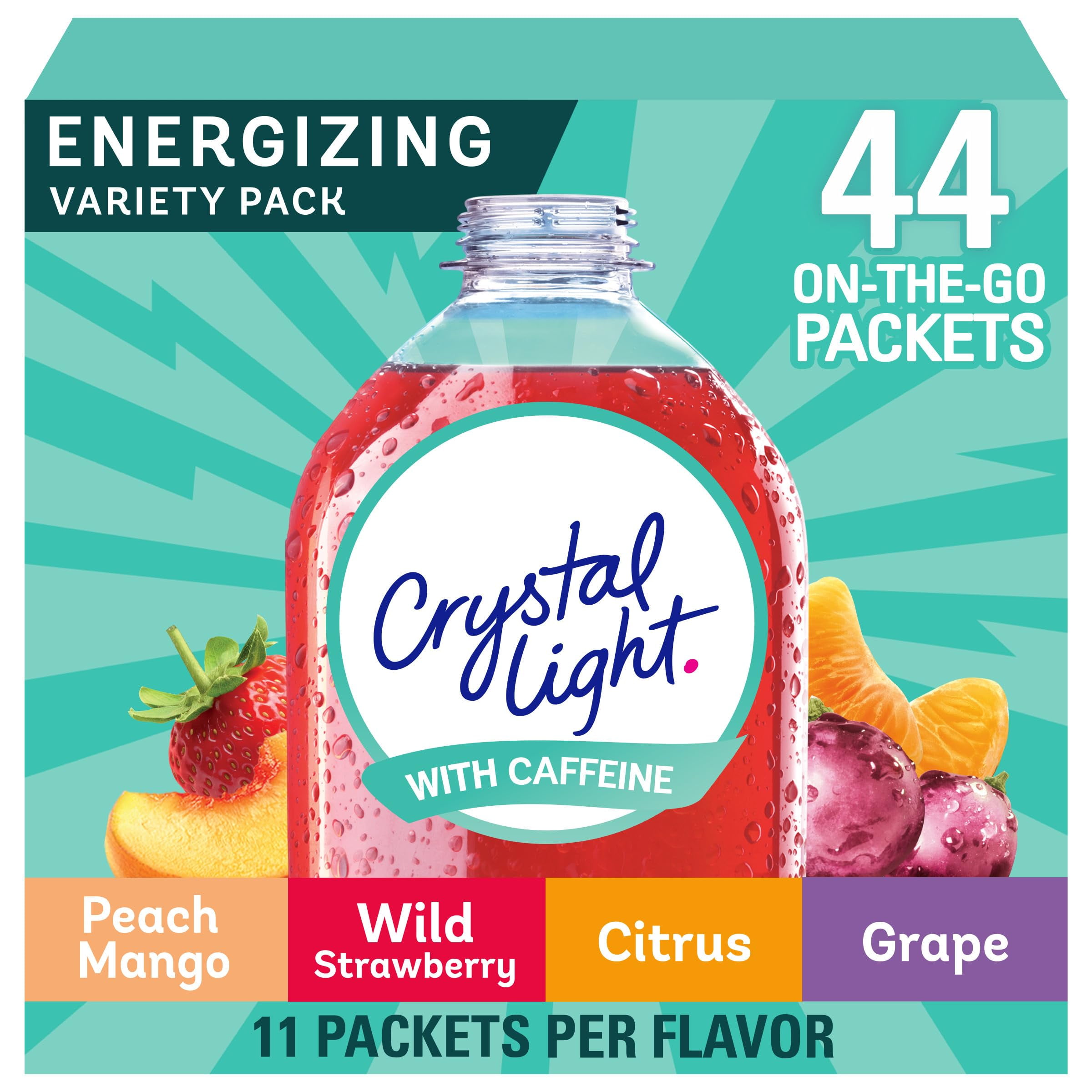 Pack of 2 - Crystal Light Energizing Variety Pack, 44 Ct On-The-Go Packets