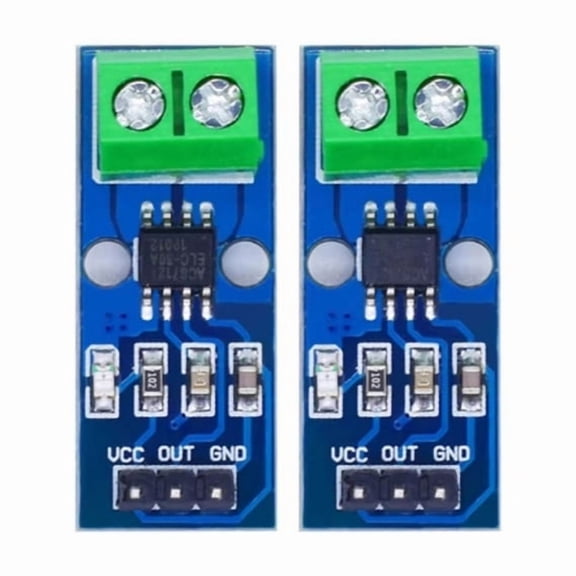 Pack of 2 Current Sensor Module 5A/20A/30A Hall Effect NonContact Detection Board for Arduino Electronics Projects