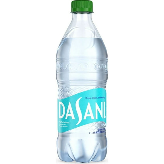 Pack of 2 Dasani Purified Water Bottle Enhanced With Minerals, 20 oz (Package May Vary)