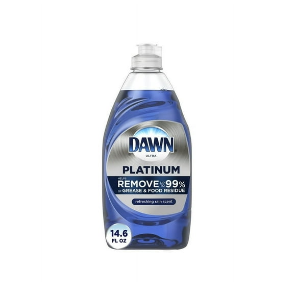 Pack of 2 Dawn Platinum Dishwashing Liquid Dish Soap, Refreshing Rain, 14.6 fl oz