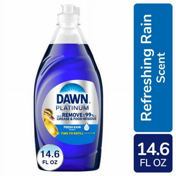 Pack of 2 - Dawn Platinum Fresh Rain Scent Liquid Dish Soap 14.6 fl oz