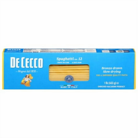 De Cecco No. 12 Spaghetti 16 oz - Pack of 2