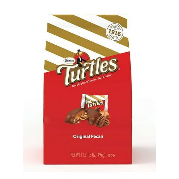 Pack of 2 DeMet's Turtles, Original Milk Chocolate Pecan Bag, 17.5oz