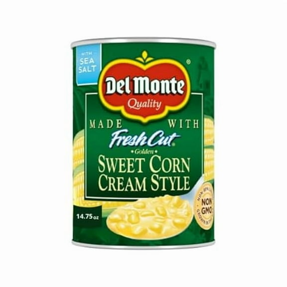 (Pack of 2) Del Monte Canned Fresh Cut Golden Sweet Cream Style Corn, 14.75 oz Can