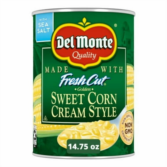 Del Monte Golden Sweet Canned Cream Corn 14.75 oz - Pack of 2