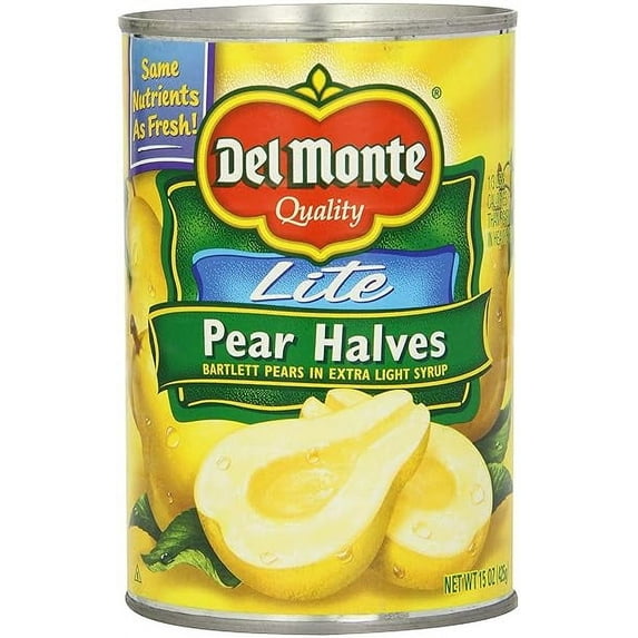 (Pack of 2) Del Monte Pear Halves In Lite Syrup, 15 Oz