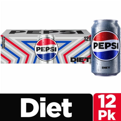 Pack of 2 - Diet Pepsi Cola Diet Soda Cans 12 pk / 12 fl oz