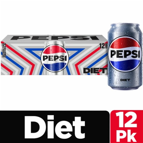 Pack of 2 - Diet Pepsi Cola Diet Soda Cans 12 pk / 12 fl oz