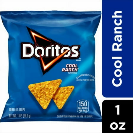 Pack of 2 - Doritos Cool Ranch Flavored Tortilla Chips 1 oz