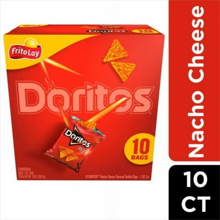 Pack of 2 - Doritos Nacho Cheese Chips Multipack 10 ct / 1 oz