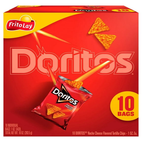 Pack of 2 - Doritos Nacho Cheese Tortilla Chips Multipack 10 ct