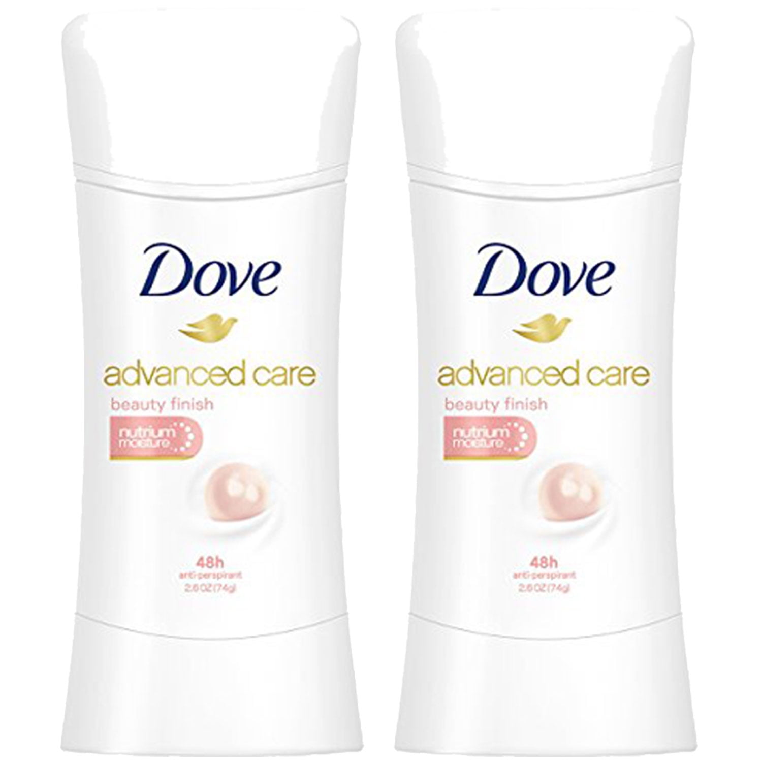 Pack of (2) Dove Advanced Care Antiperspirant Deodorant, Beauty Finish 2.60 Ounces