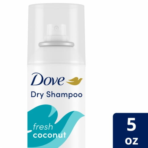 Pack of 2 - Dove Dry Shampoo Refresh Without Water Spray Absorbs Excess Oil, Fresh Coconut 5 oz