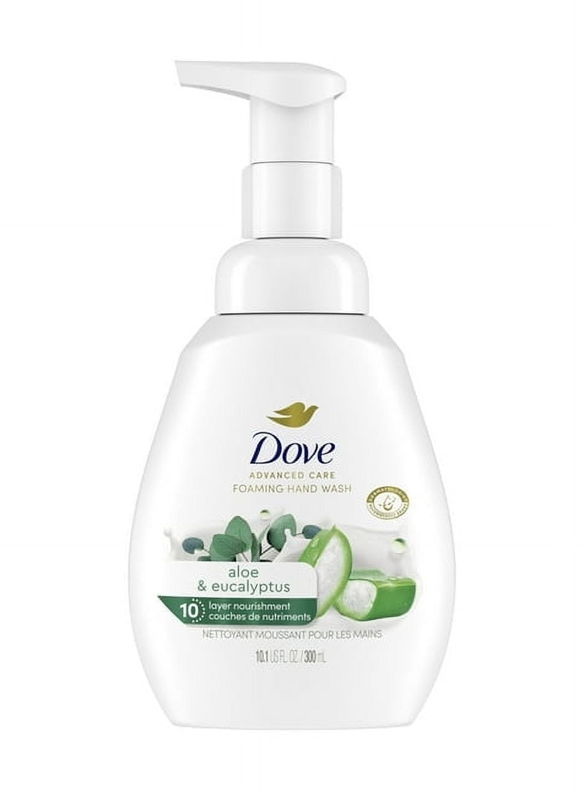Pack of 2 Dove Nourishing Women's Foaming Hand Soap All Skin Aloe & Eucalyptus, 10.1 oz