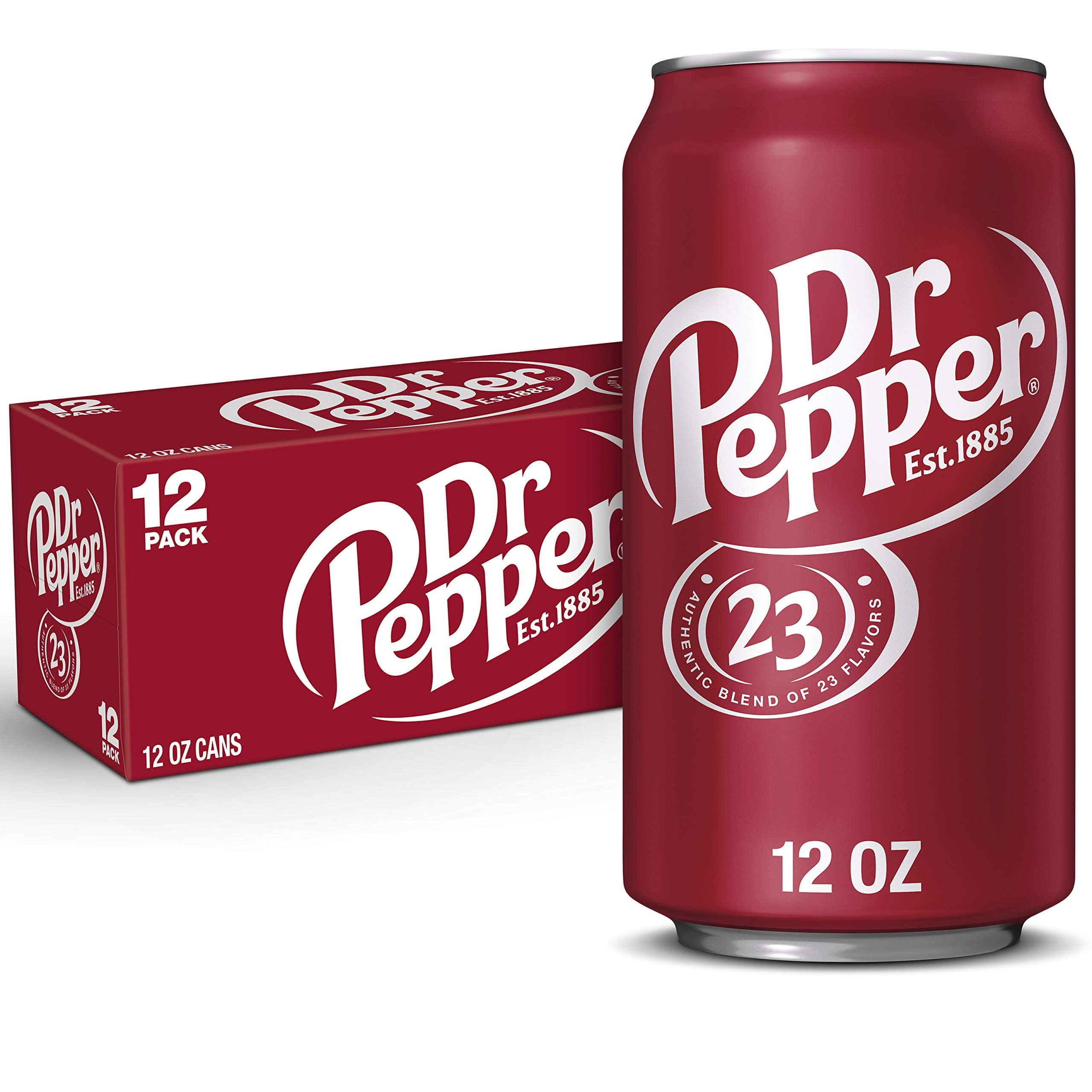 Pack of 2 - Dr Pepper Soda, 12 Fl Oz Cans, 12 Pack Packaging May Vary