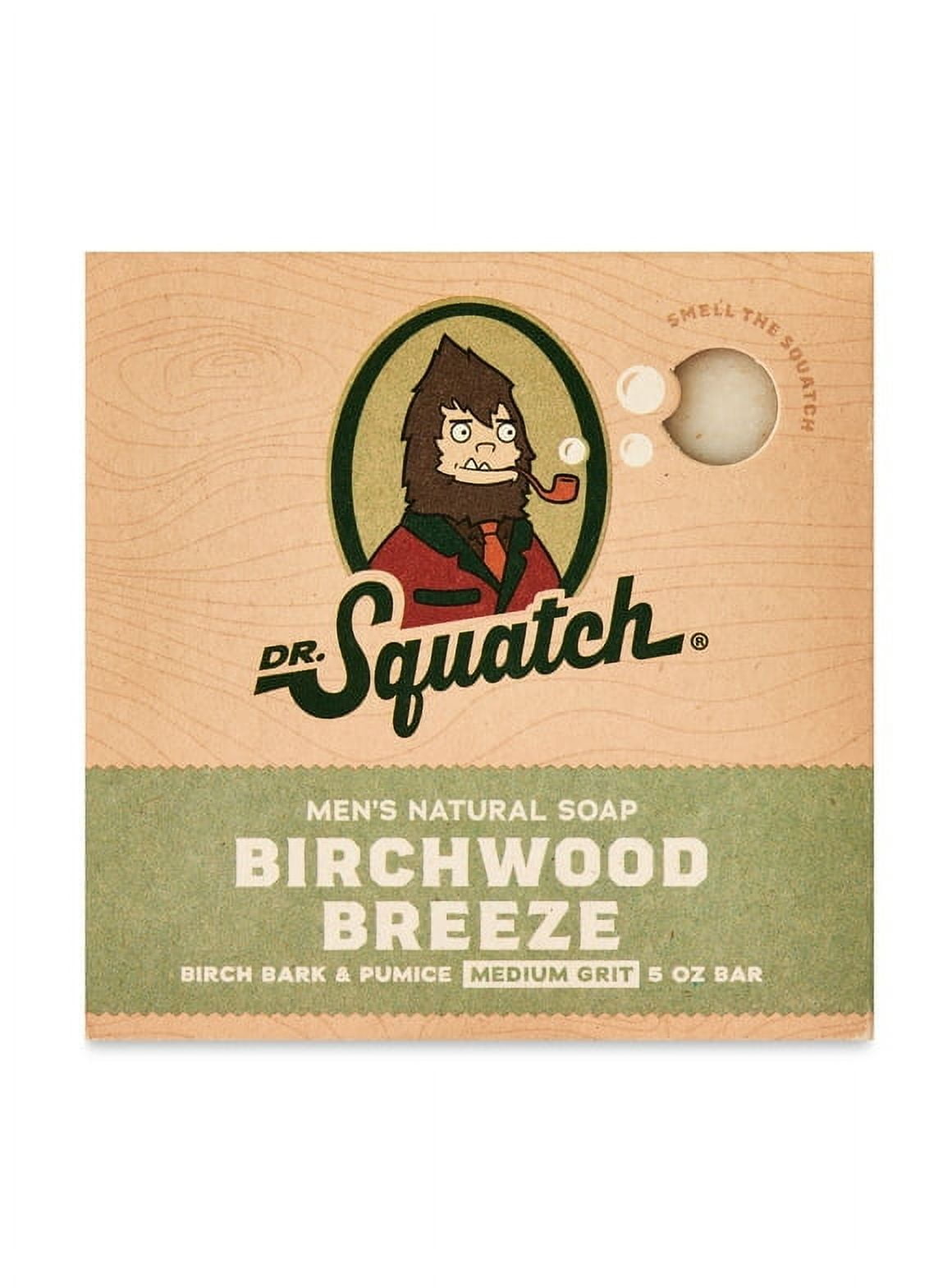 Pack of 2 Dr. Squatch Natural Bar Soap, Birchwood Breeze, 5 oz