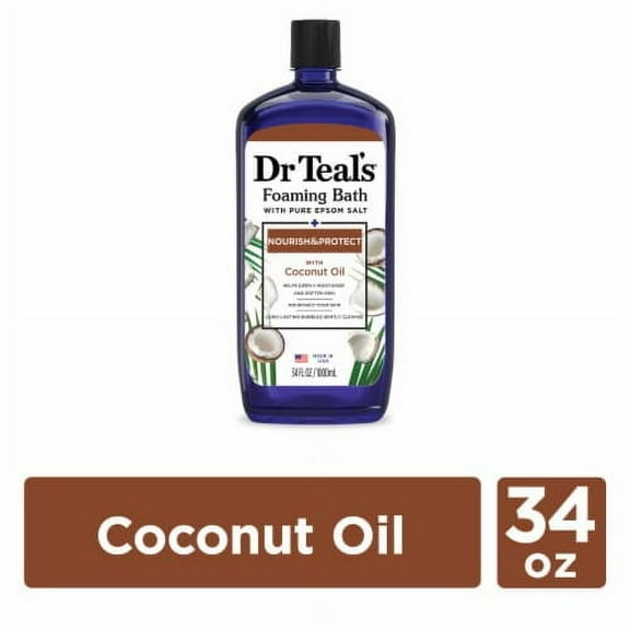 Pack of 2 - Dr Teal's Coconut Oil Nourish & Protect Foaming Bath 34 fl oz
