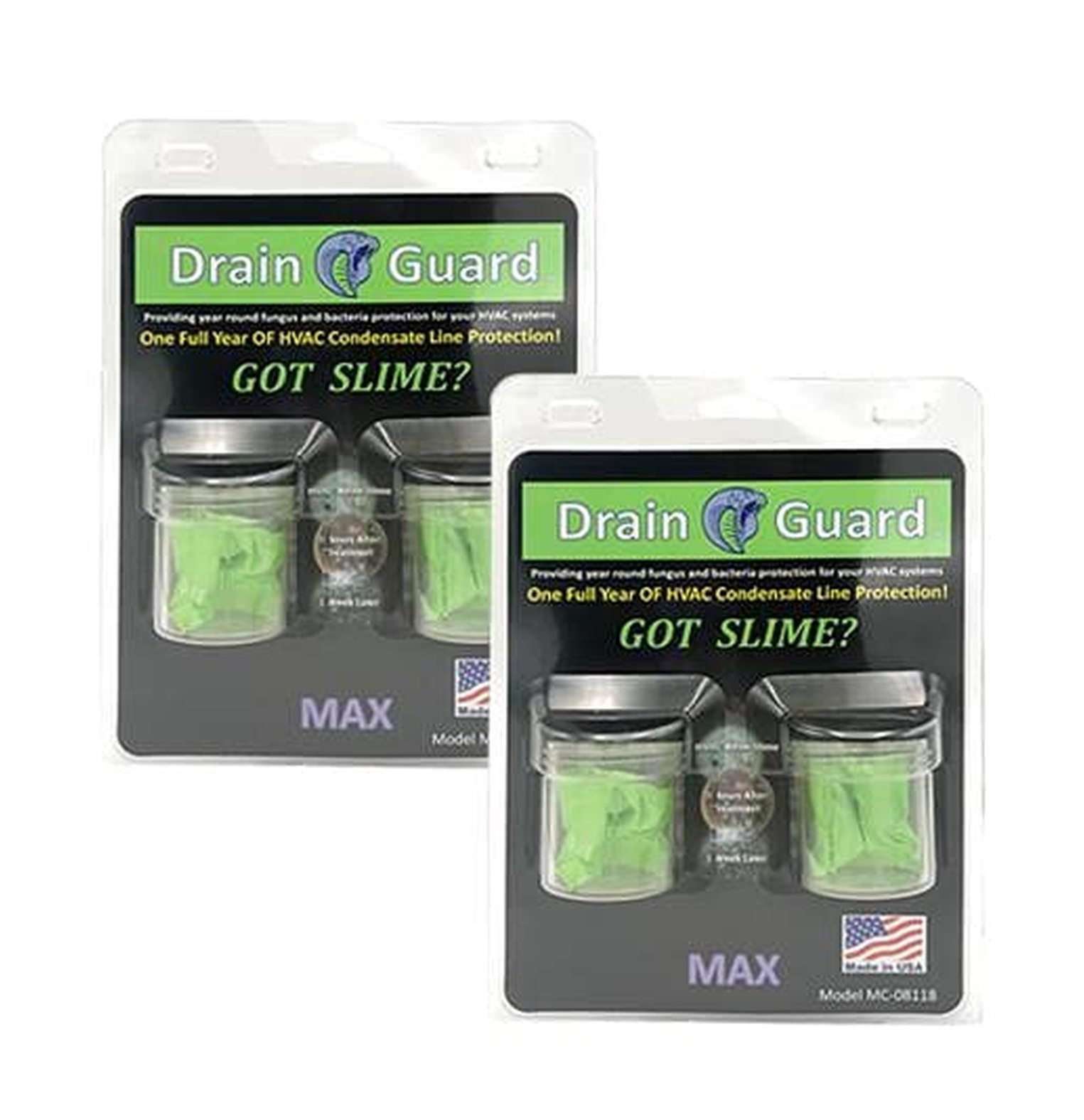 Pack of (2) Drain Guard MAX Replacement (4) Cartridges Total # MC-08118 ...