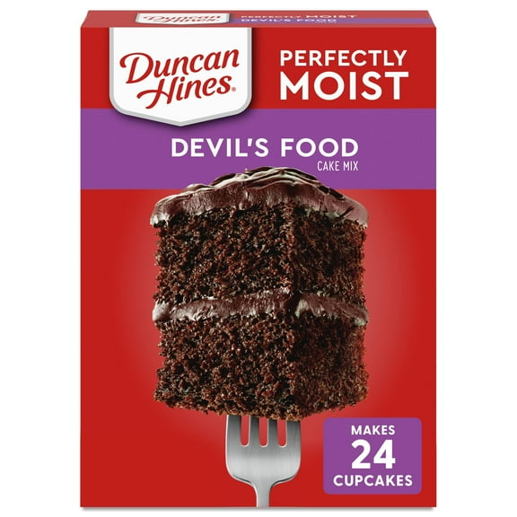 Pack of 2 - Duncan Hines Classic Cake Mix, Devils Food, 15.25 Oz Packaging May Vary