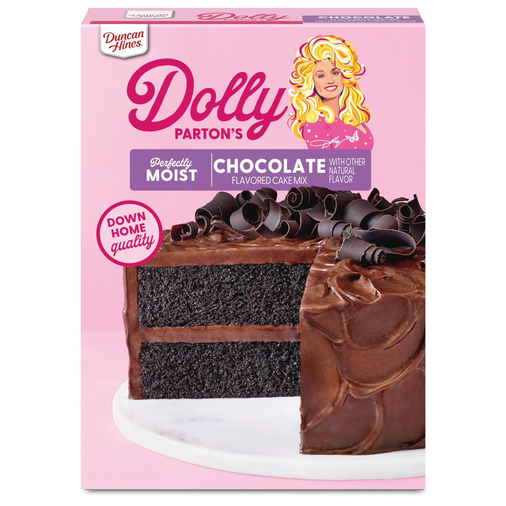 Pack of 2 - Duncan Hines Dolly Partons Favorite Chocolate Flavored Cake Mix, 15.25 Oz.