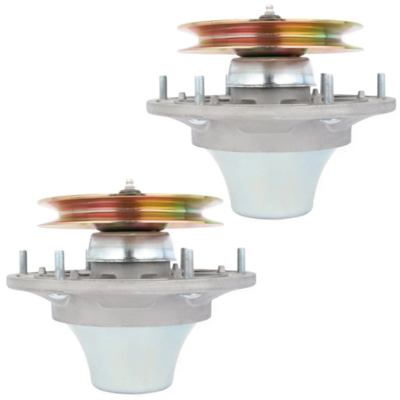 Pack of 2 ECCPP Spindle Assembly w/PULLEY BOLT Lawn Mower Spindles Replaces for John Deere TCA13807 TCA25832