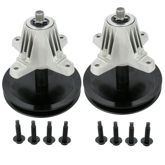 Pack of 2 ECCPP Spindle Assembly w/PULLEY BOLT Lawn Mower Spindles Replaces for Troy Bilt for MTD 618-05078 918-05078 918-0507A