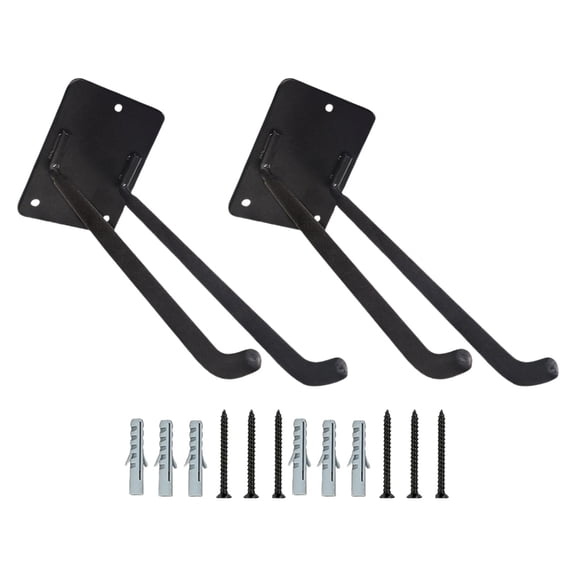 Pack of 2 Easy Install 10Inch Heavy Duty Wall Hooks for Garden Garage Tools