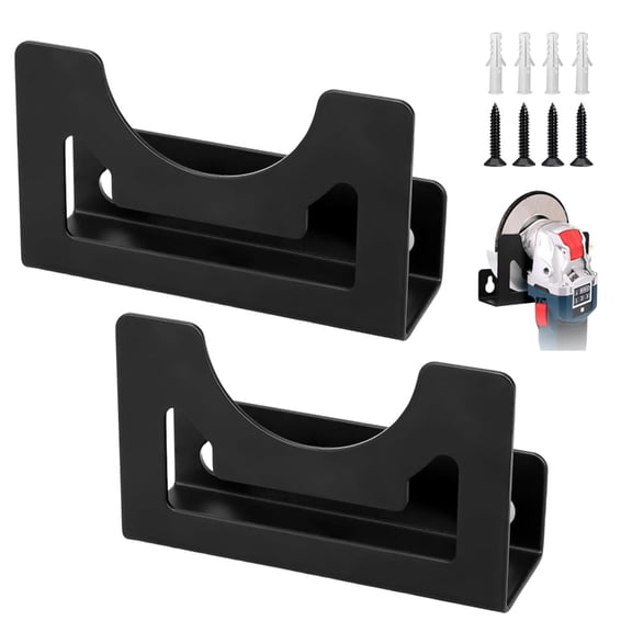 Pack of 2 Easy Install Grinder Wall Holders Stainless Steel Construction Bracket