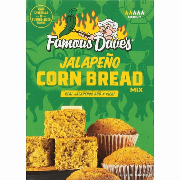 Pack of 2 Famous Dave's Jalapeno Corn Bread Mix, 15 oz