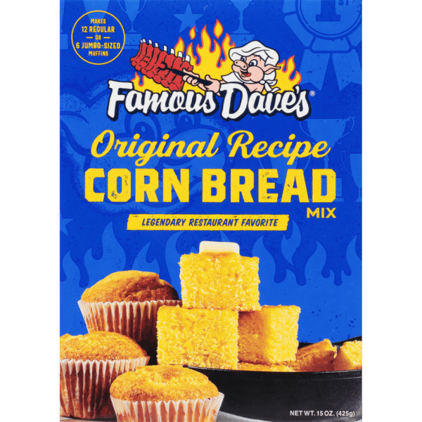 Corn Dab Pack of 2 Famous Dave's Original Corn Bread Mix, 15 oz - Walmart.com