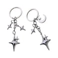 thumbnail image 1 of Pack of 2 Fashionable Star Moon Key Holders Rustproof Sturdy Design Compact Daily Use, 1 of 8