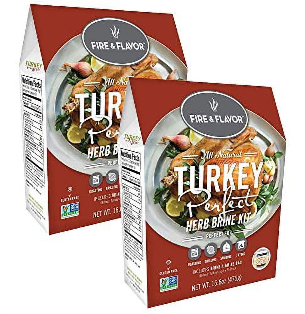 (Pack of 2) Fire and Flavor Turkey Perfect Brine Kit with Turkey Brine