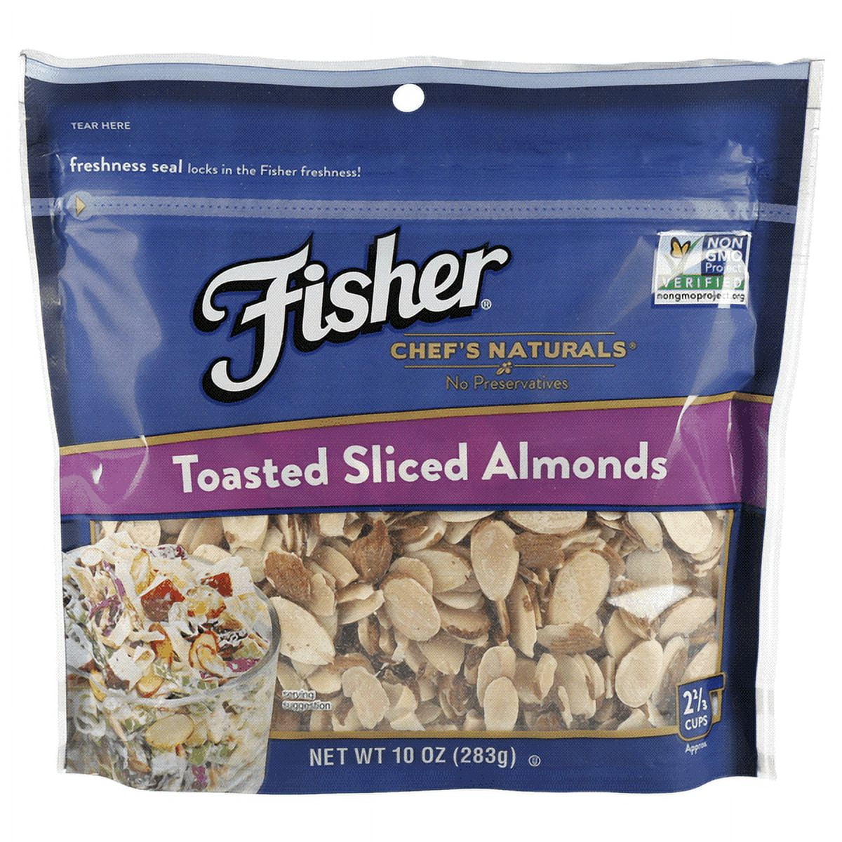 Pack of 2 Fisher Chef's Naturals Toasted Sliced Almonds, 10 oz
