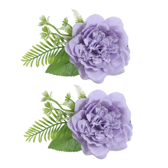 Pack of 2 Florals Curtain Clips Adjustable Window Drapery Tiebacks Ties Straps for Drapes Indoor and Outdoor Decoration